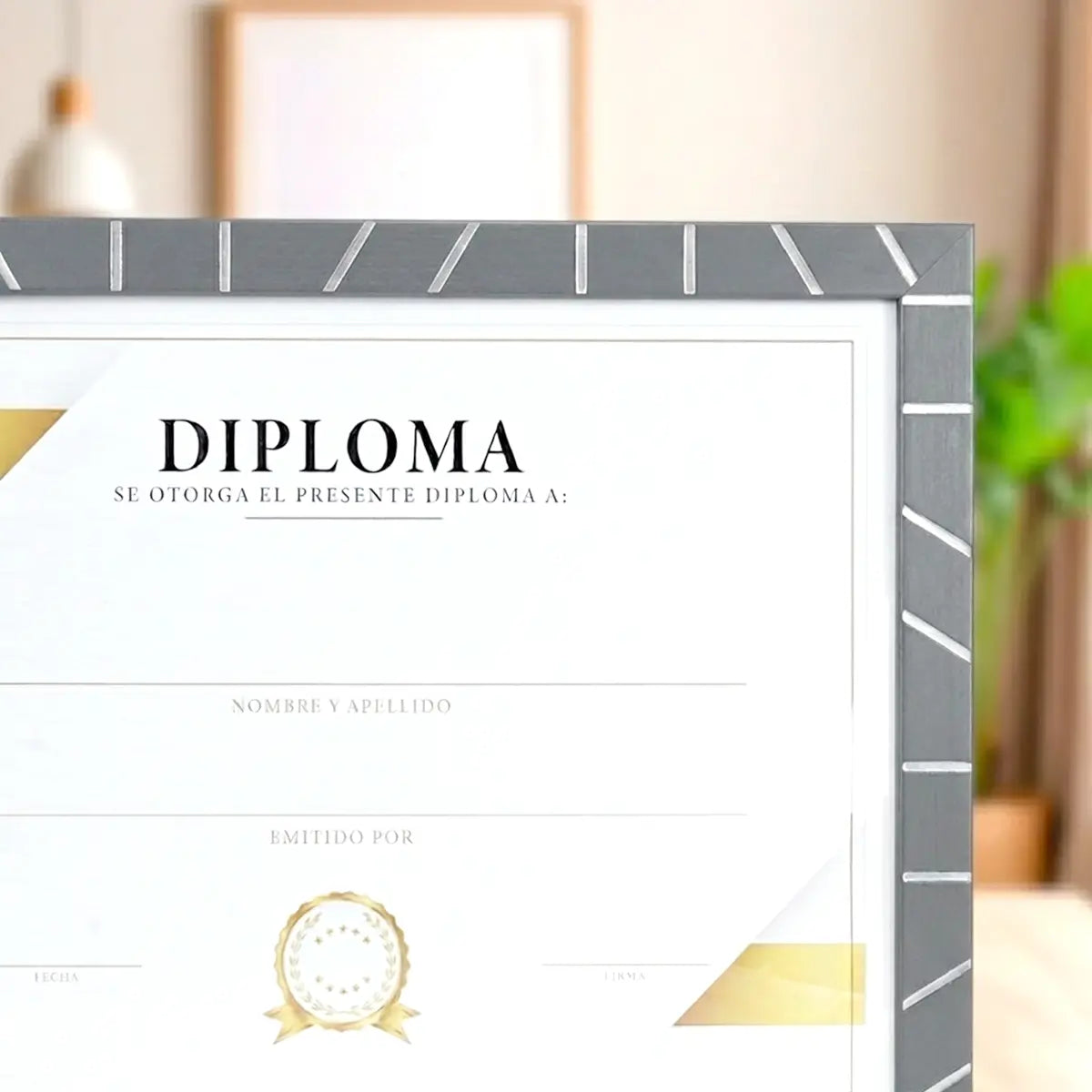 Porta Documento, Marco Gris y Plata