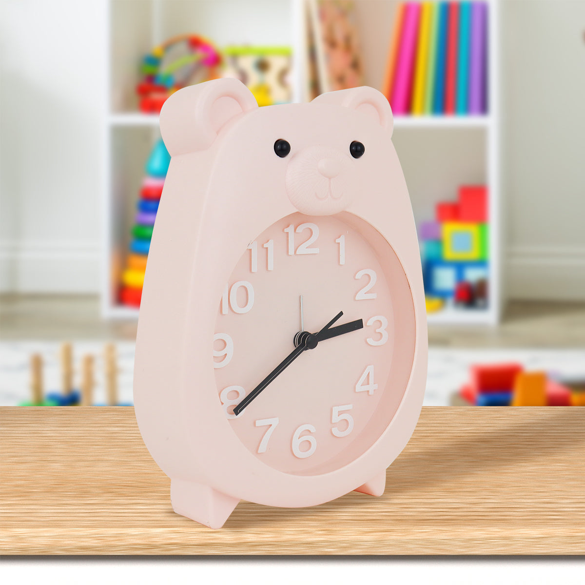 Reloj Despertador en Forma de Oso, color Rosa