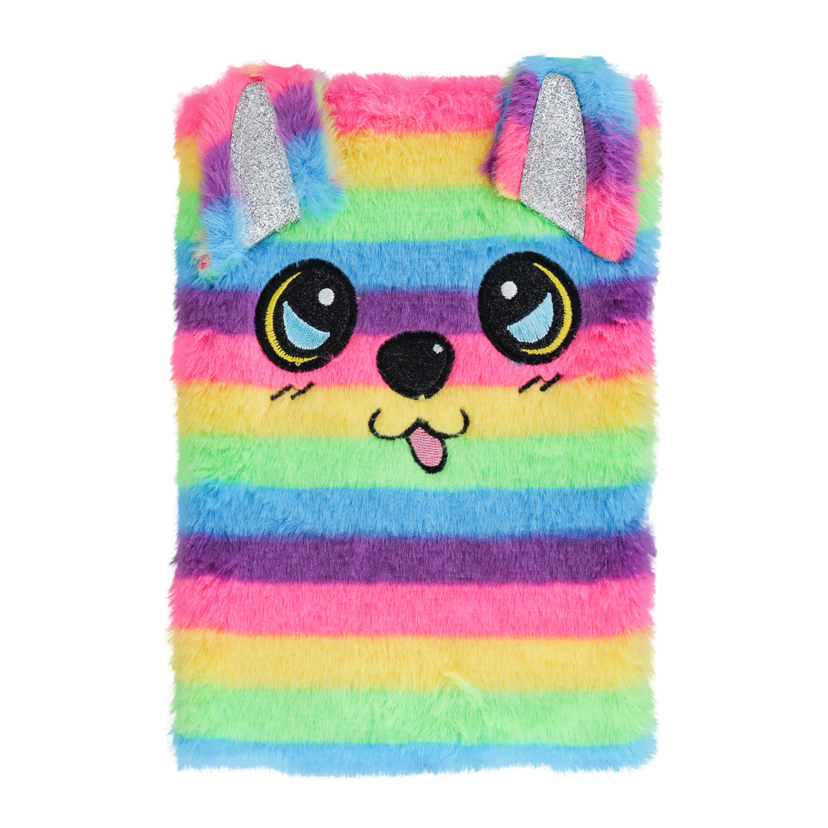 Libreta de Peluche, Diseño de Perro Multicolor
