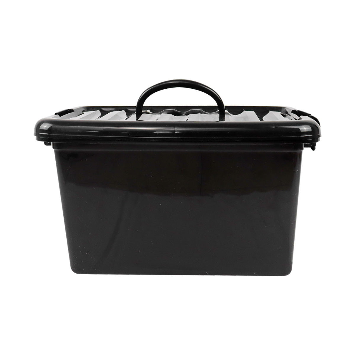 Caja Rectangular de Plástico, color Negro, 18L.