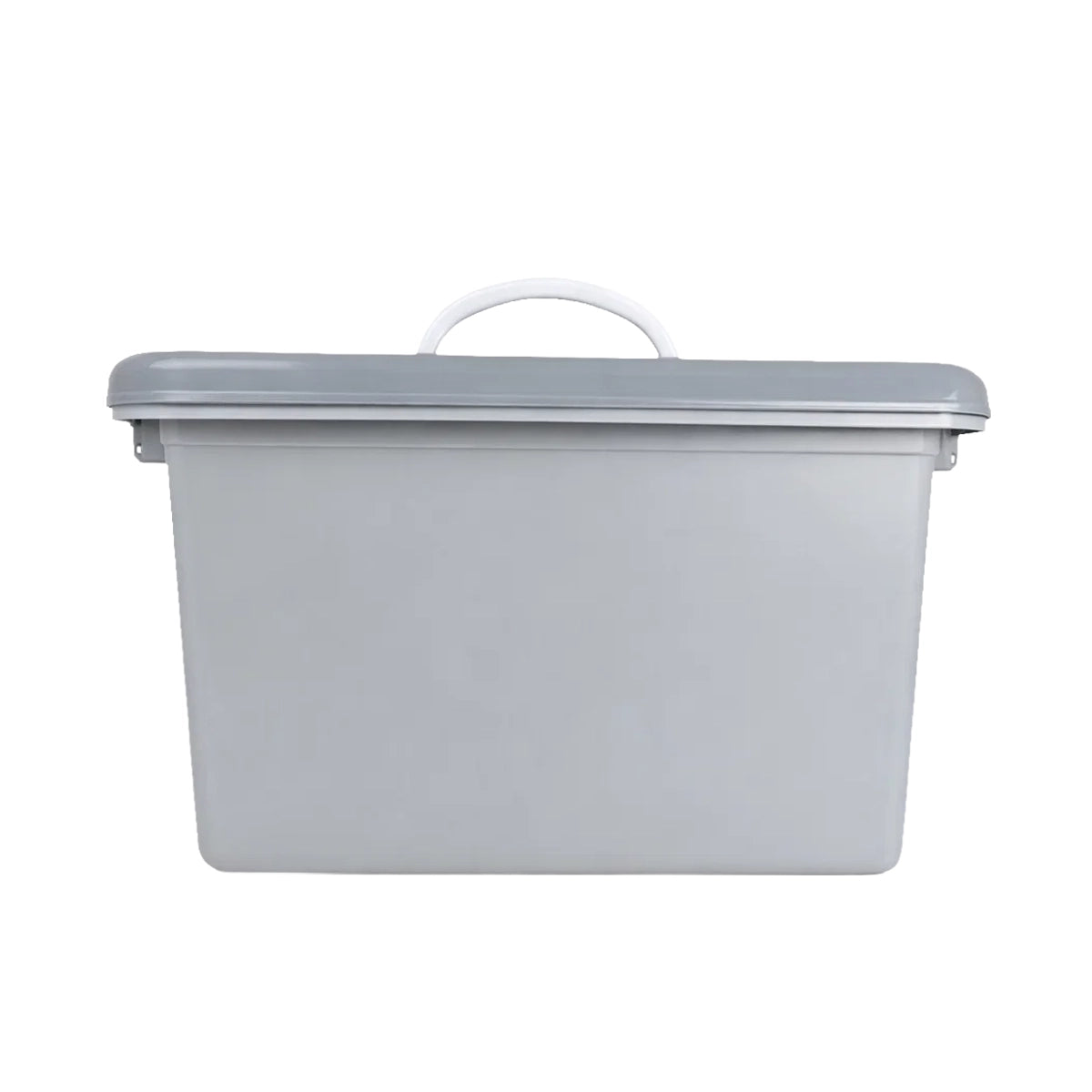 Caja de Plástico, 18 L, Color Gris Oscuro