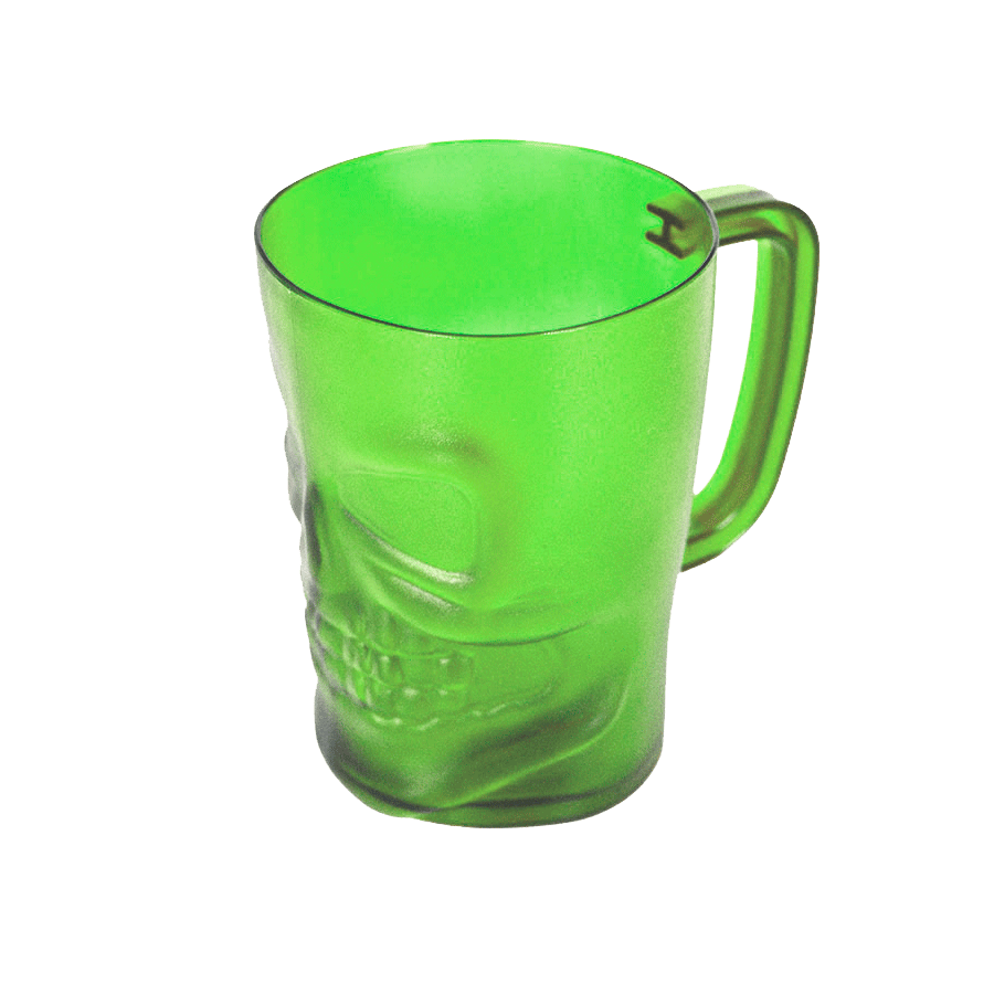 Vaso con Diseño de Calavera para Halloween, color Verde