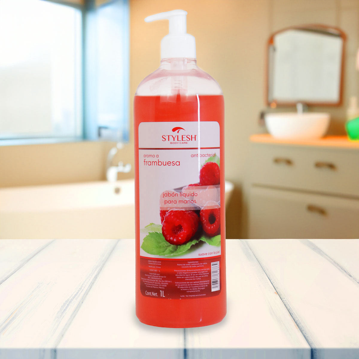 Jabón Líquido para Manos, Frambuesa, Stylesh, 1L
