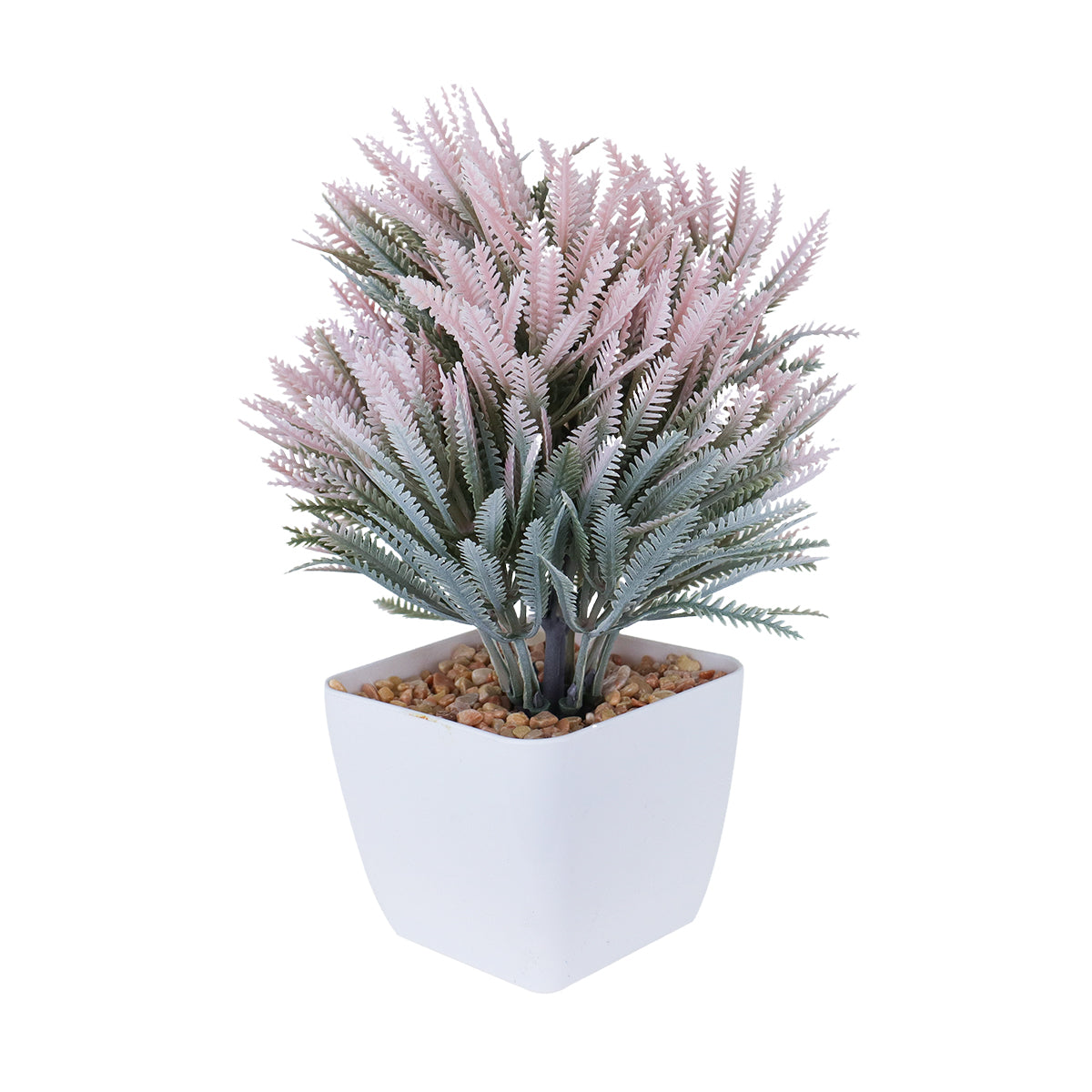 Planta Artificial Decorativa en Maceta, color Blanco