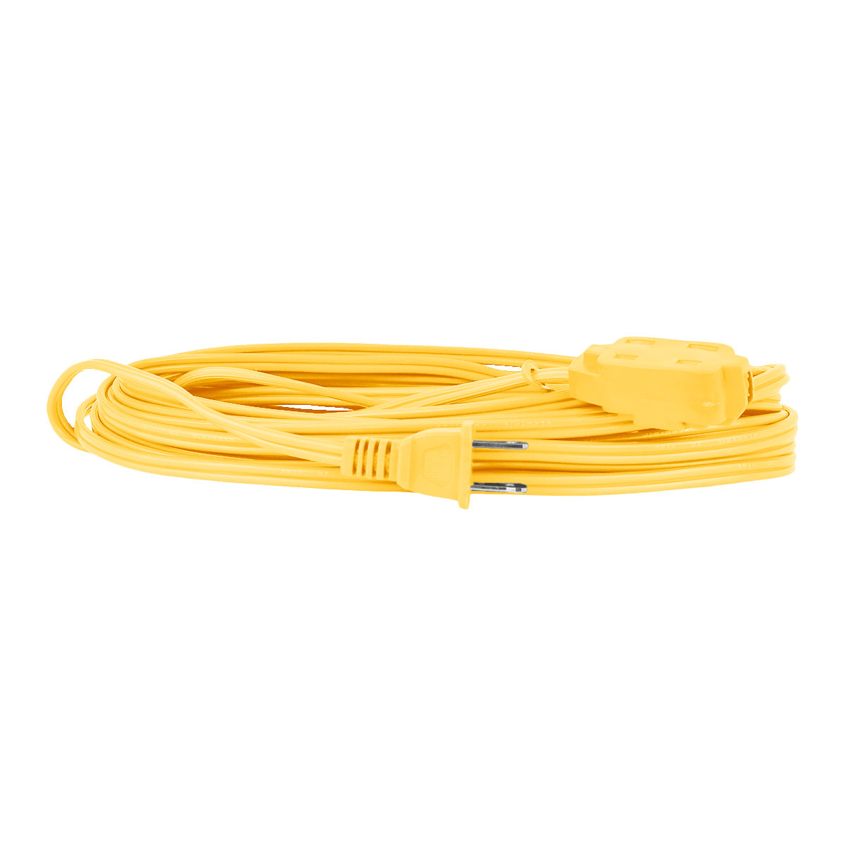 Extensión Eléctrica con 2 Contactos Polarizados, color Amarillo