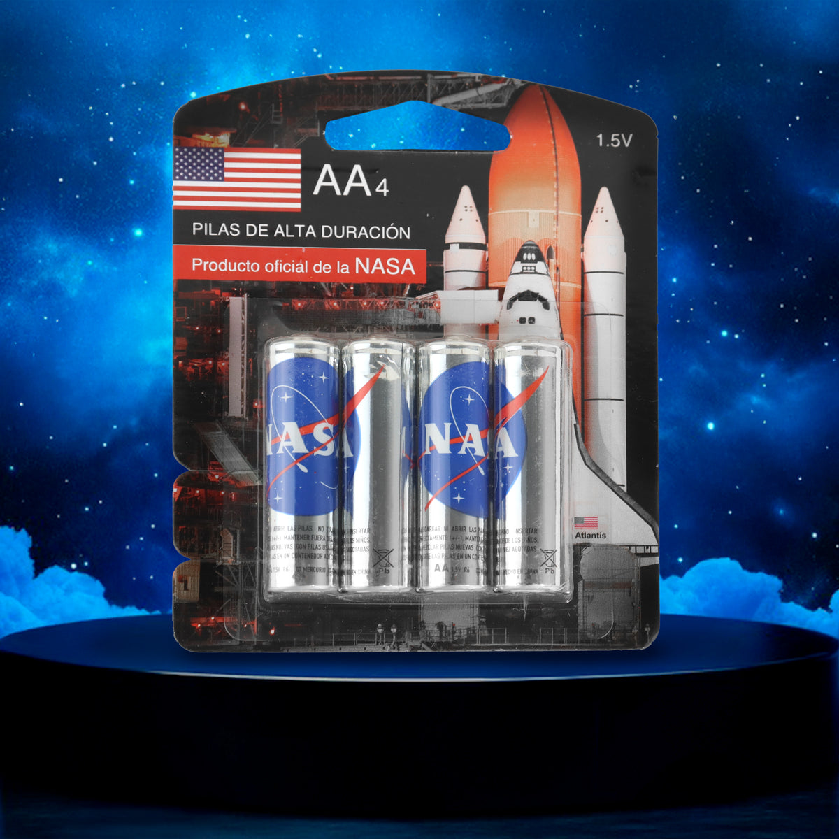 Pilas AA de Alta Duración, NASA, 4 pzas