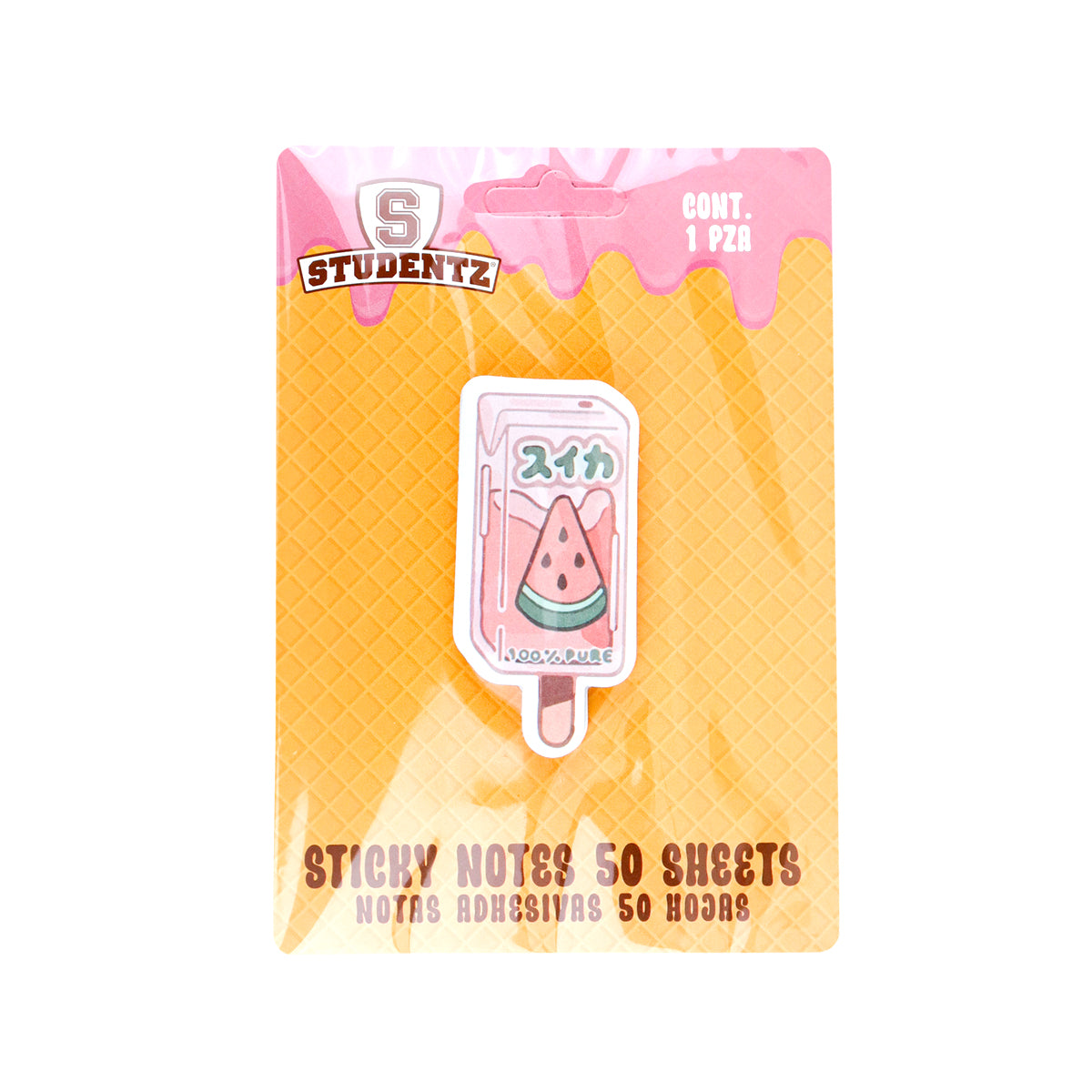 Notas Adhesivas con Diseño de Paleta, Sandia
