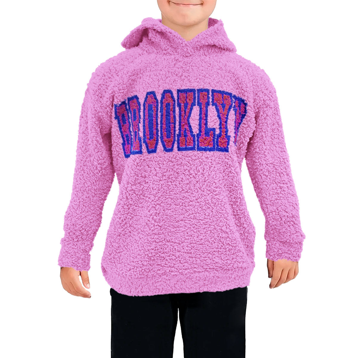 Sudadera Infantil de Forro Polar con Capucha, color Rosa
