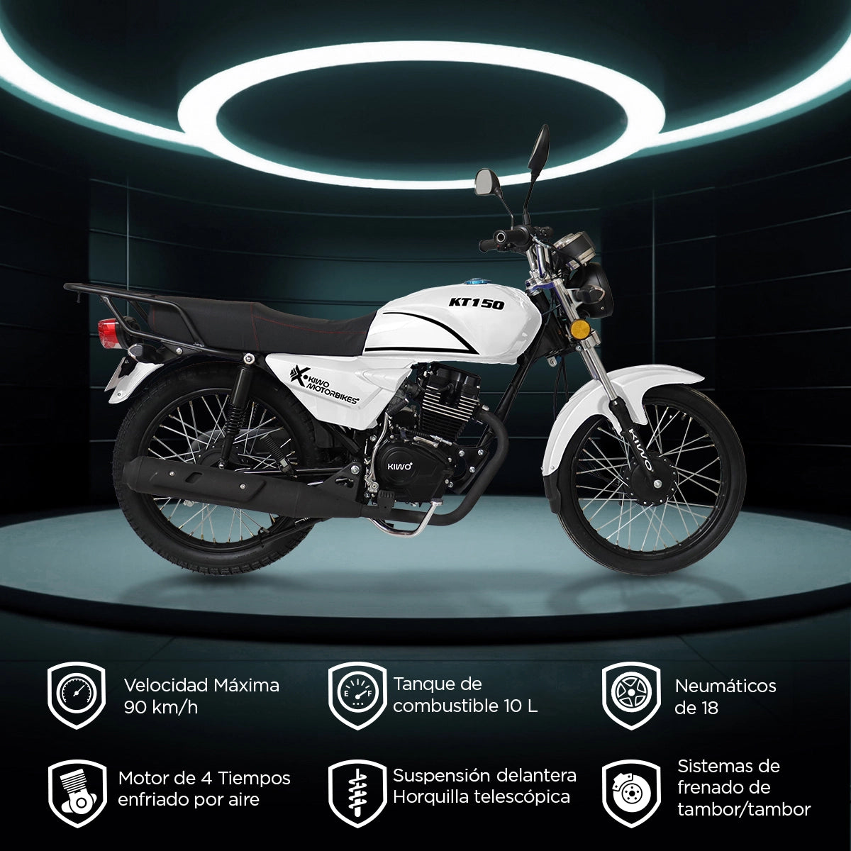 Motocicleta Kiwo color Blanco, KT150 2024