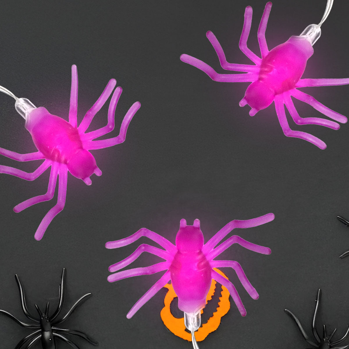 Serie de Luces en Forma de Araña color Morado