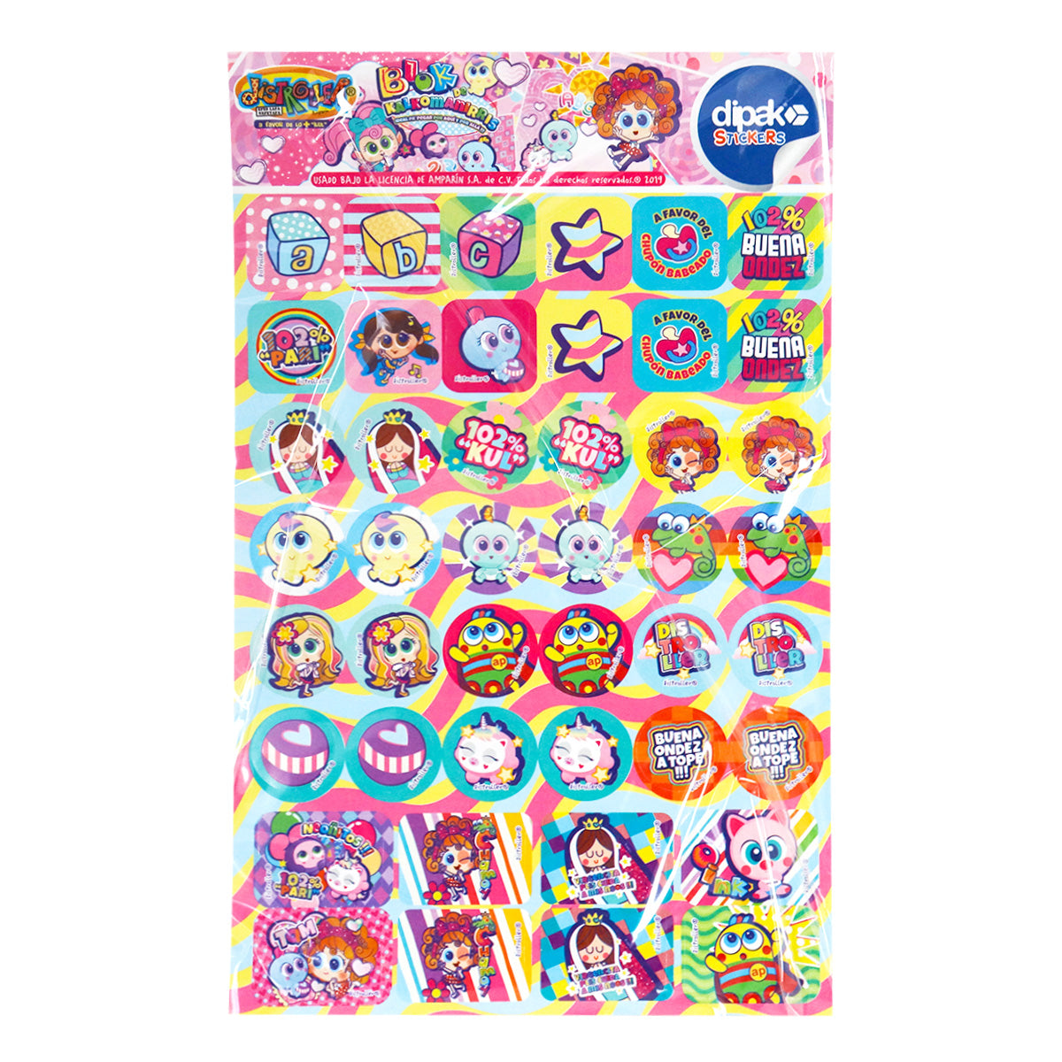 Planilla de Stickers con Diseño Distroller