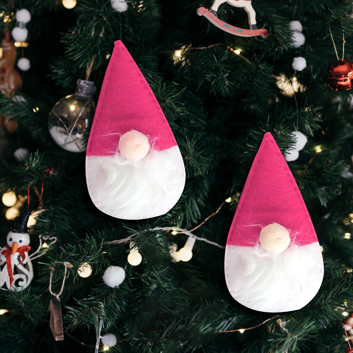 Mini Gnomos Decorativos, Color Rosa, 2 pzas