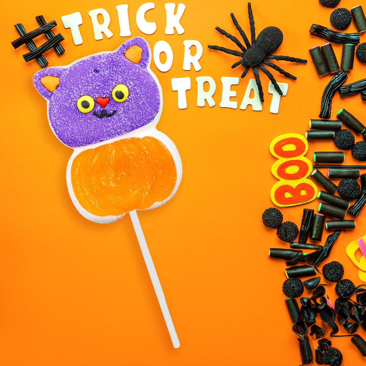 Gatito, Paleta de Malvaviscos, Halloween, Amos