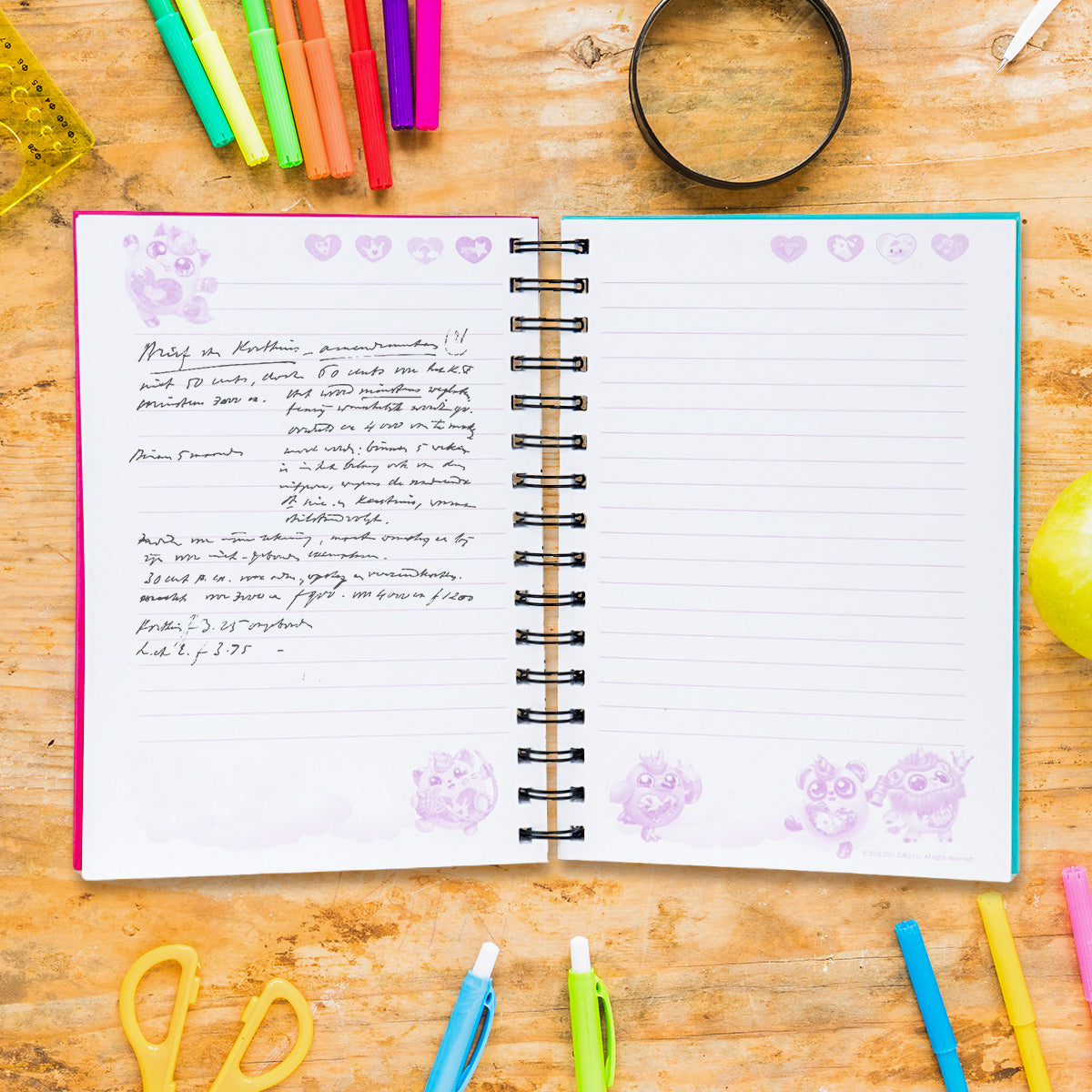Libreta Rainbocorns, color Rosa
