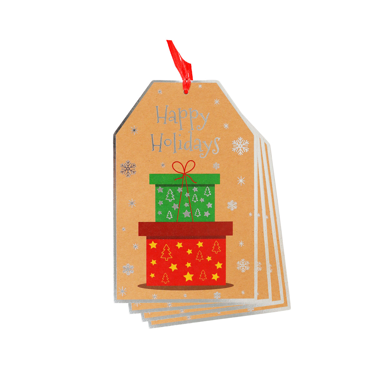 Gift Tags Navideños, Happy Holidays, 8 pzas
