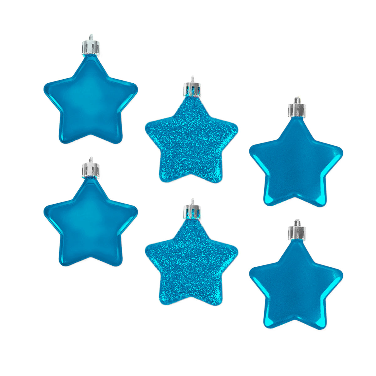Set de Mini Estrellas, 6 pzas, Color Azul