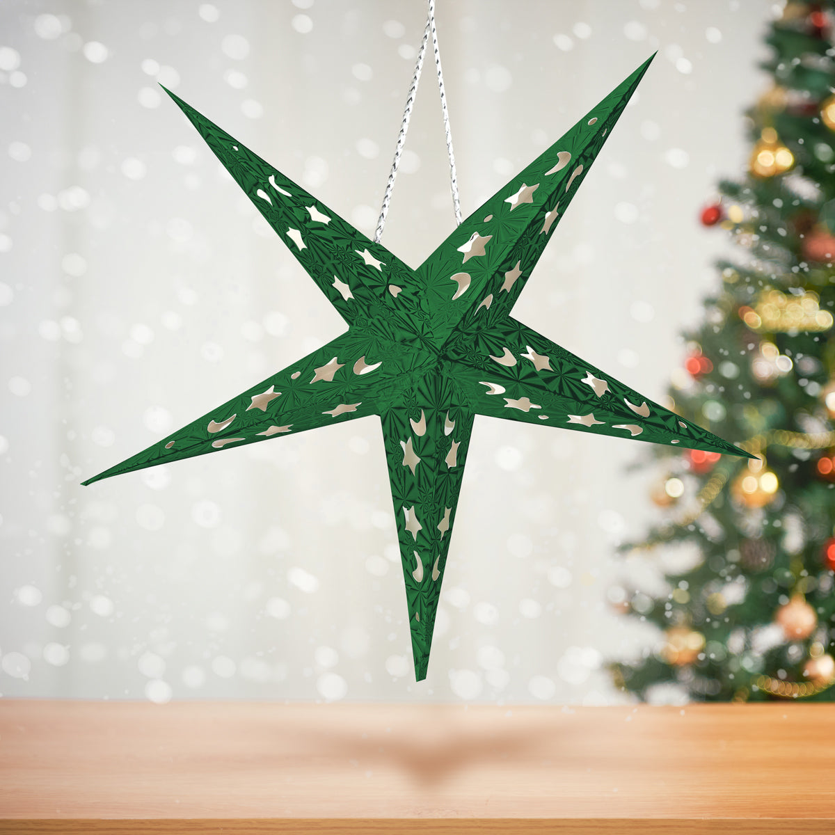Estrella Decorativa de Papel color Verde