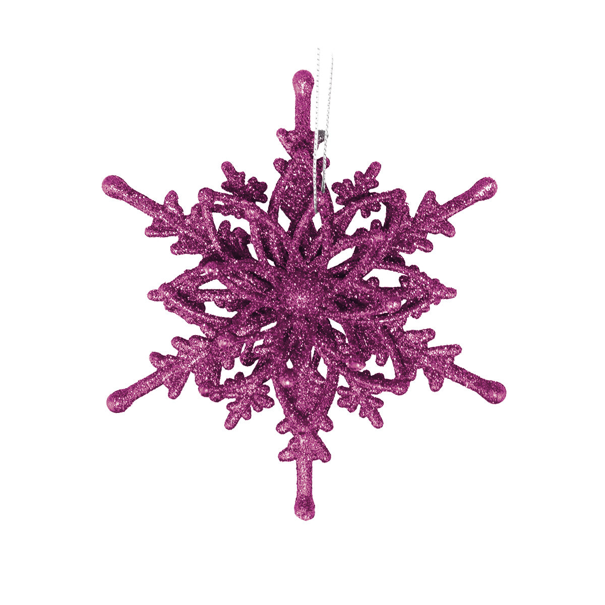 Ornamento Colgante en Forma de Copo de Nieve color Morado