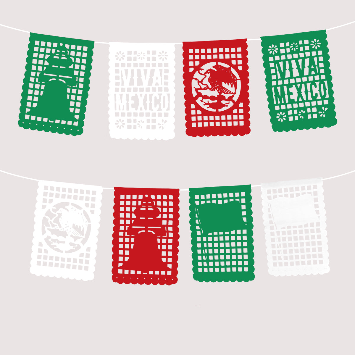 Papel Picado, Fiestas Patrias, Colores, 2.6 m