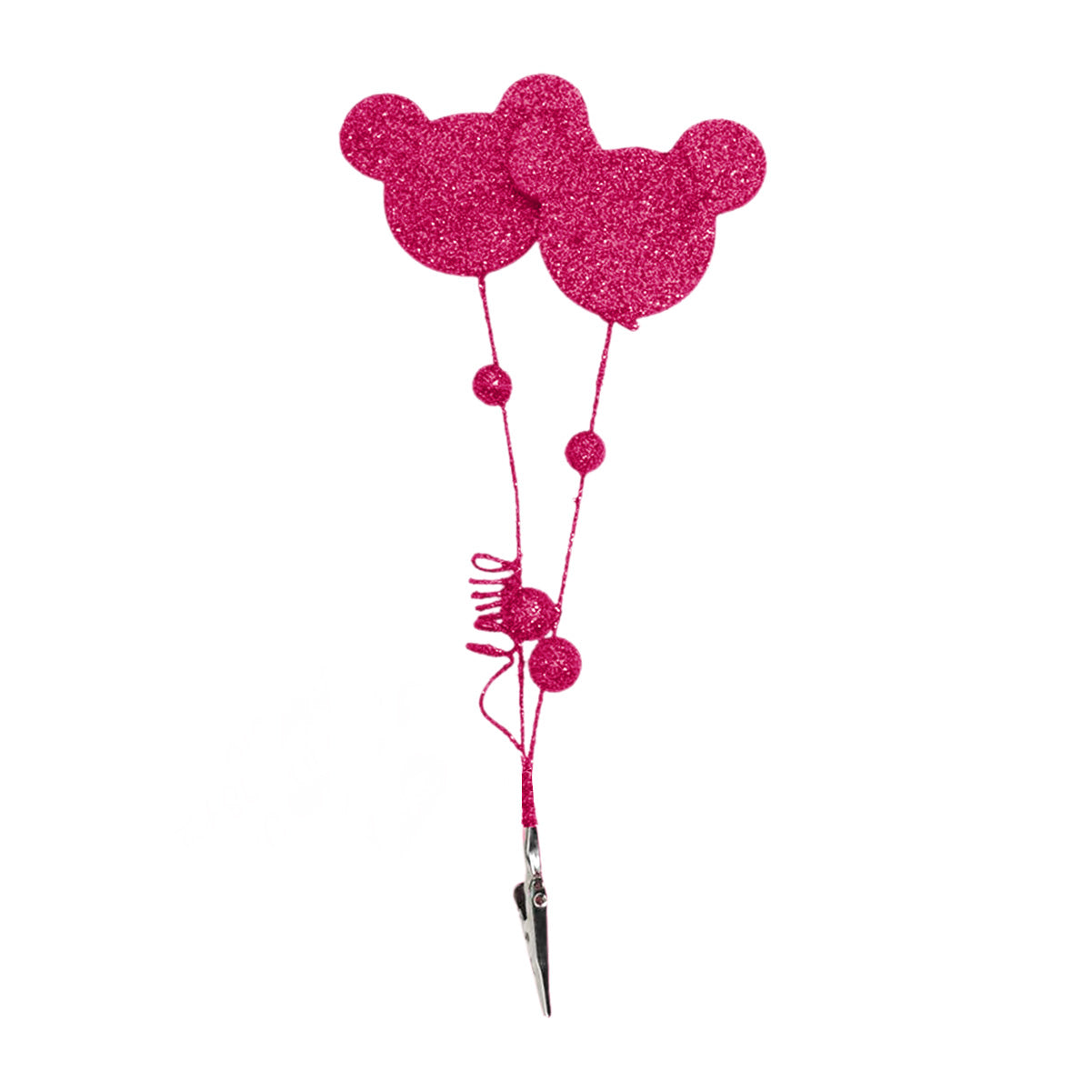 Follaje Decorativo de Mickey Mouse color Fucsia, 28 cm