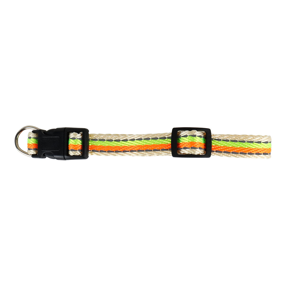 Collar Decorado color Verde con Naranja para Mascota