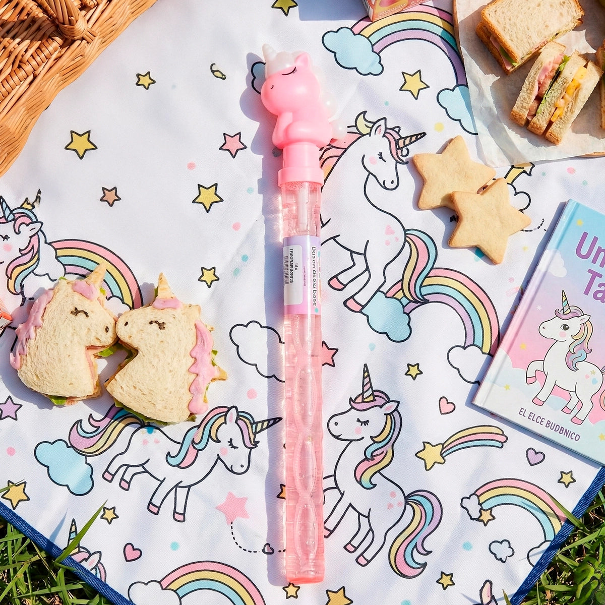 Vara de Burbujas, Unicornio, Color Rosa
