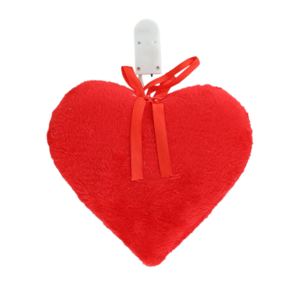 Corazón de Peluche con Luces Led, color Rojo
