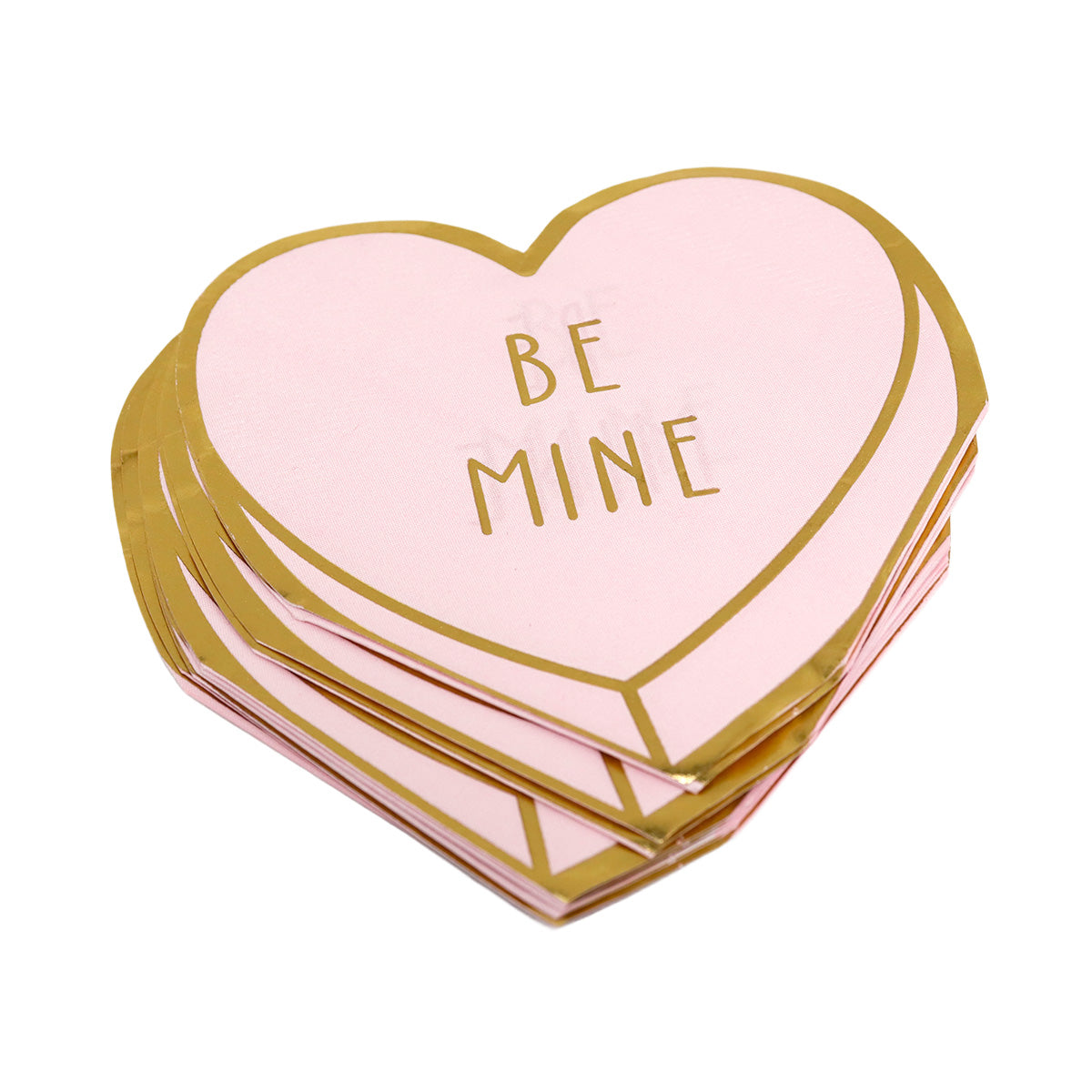 Servilletas Desechables con Diseño de Corazón, Be Mine color Rosa