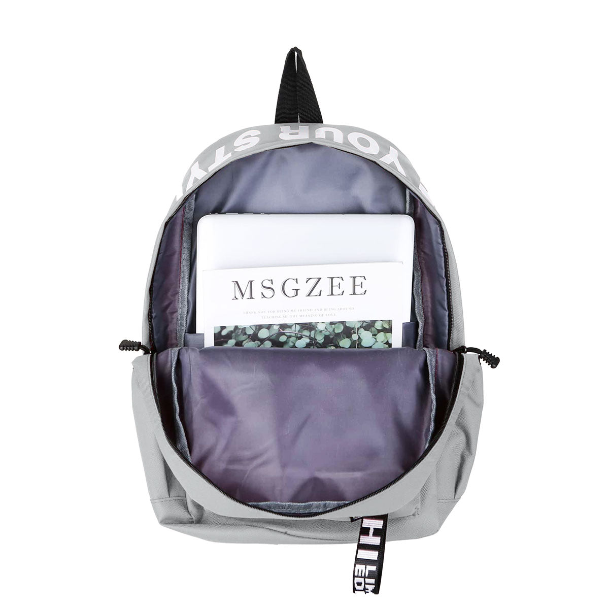 Mochila, Be Your Style, Color Gris