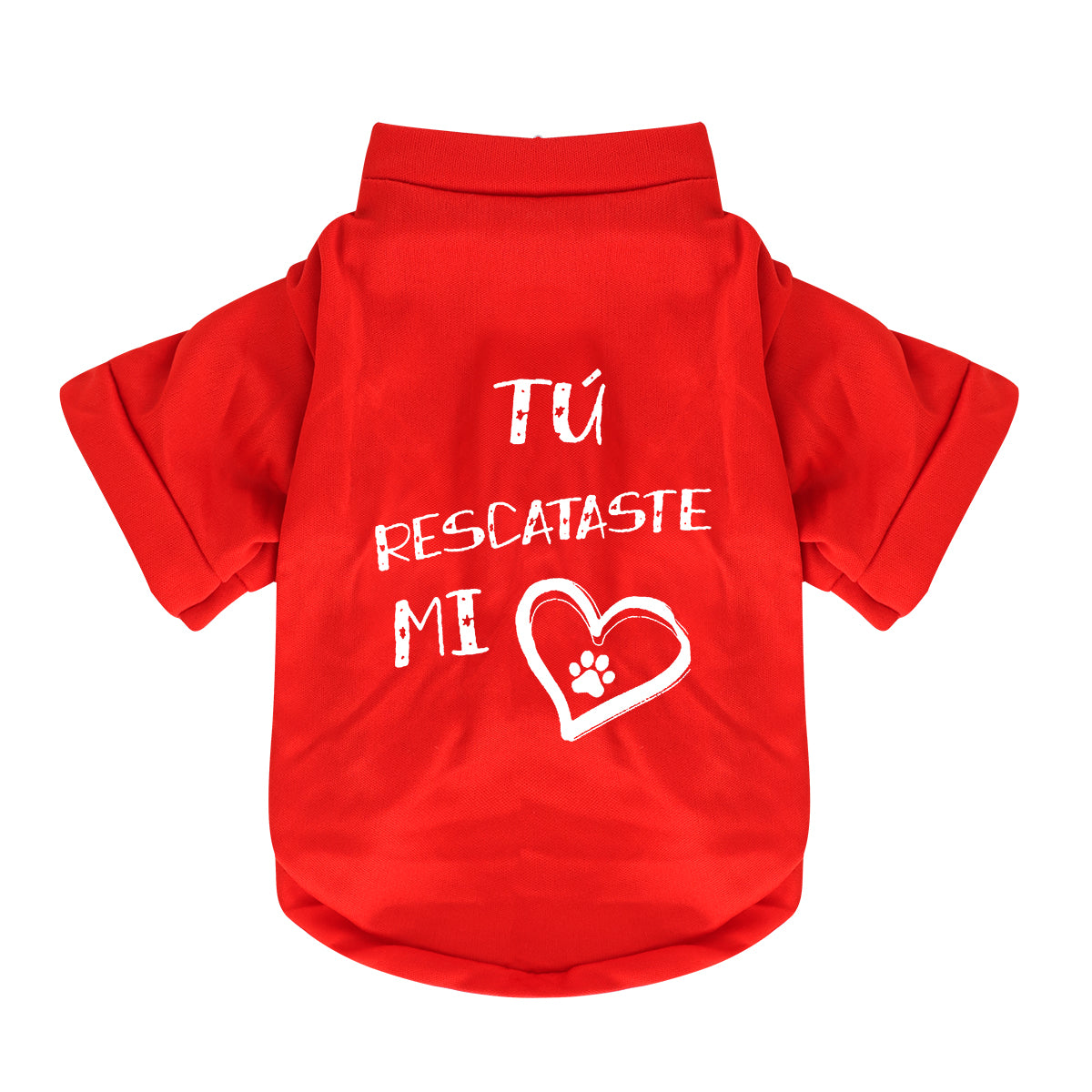 Playera para Mascota Mi Corazón, color Rojo