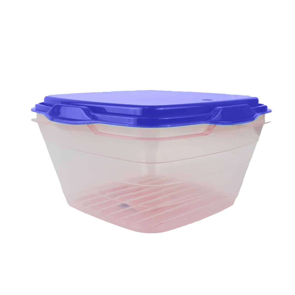 Contenedor Transparente, Tapa Color Azul, 1.8 L