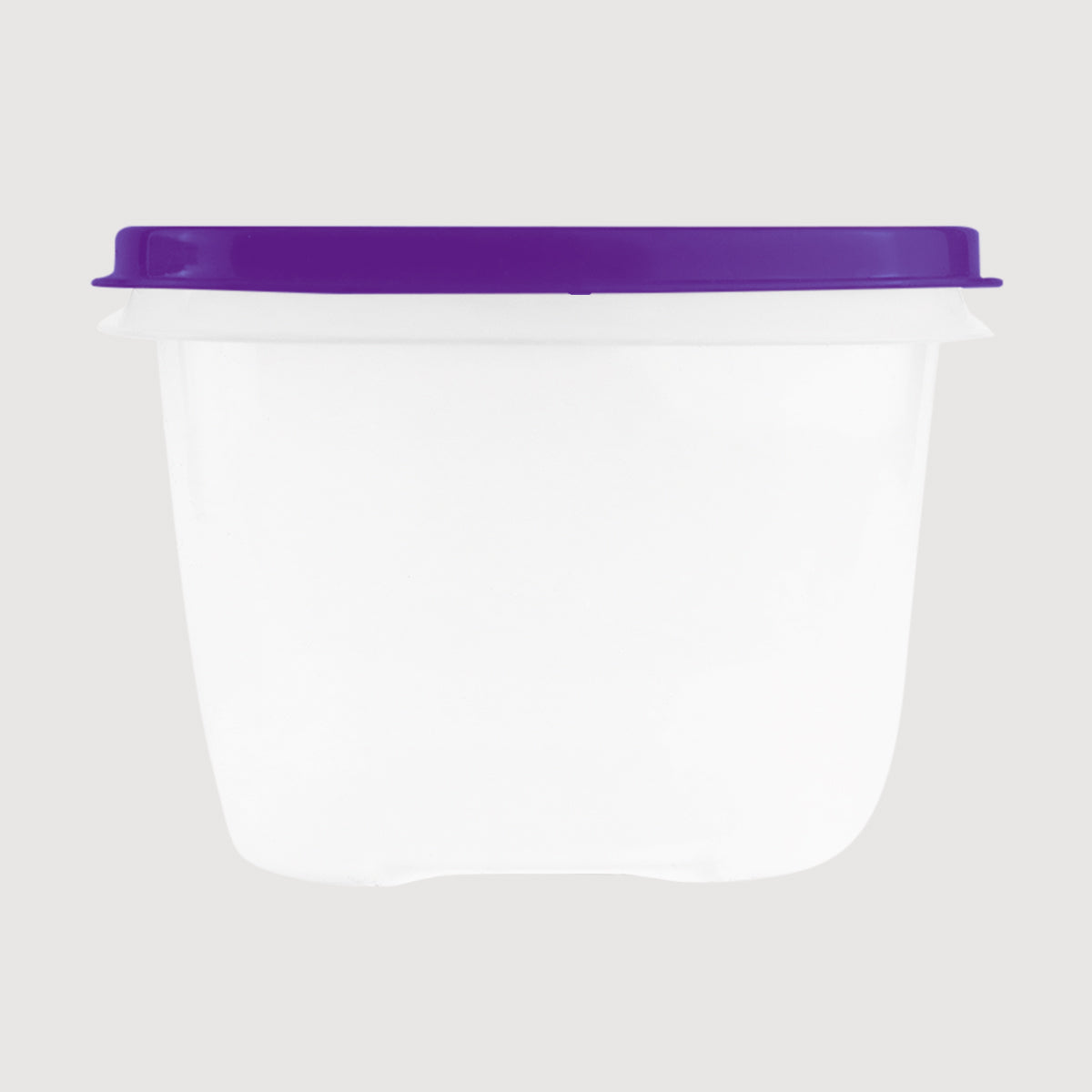 Contenedor Transparente, Tapa Texturizada Color Morada, 500 ml