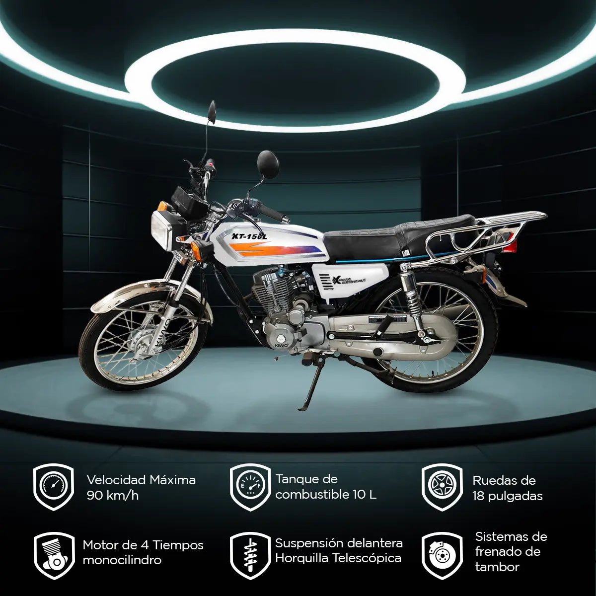 Motocicleta Kiwo, KT-150L 2025, Color Azul