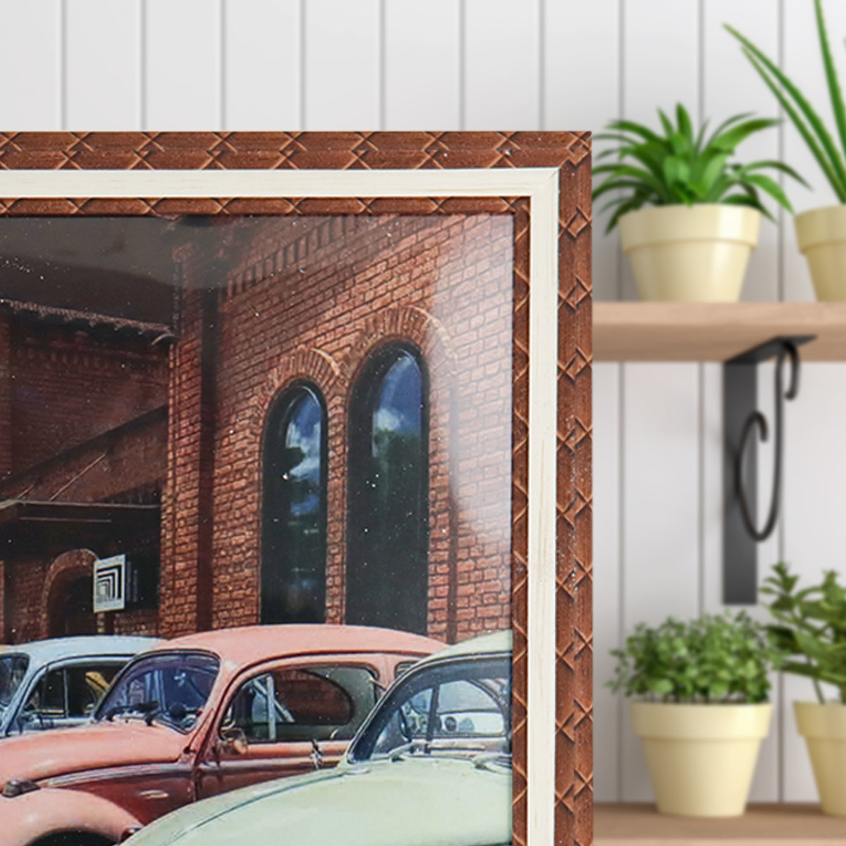 Portarretrato Escarabajo, Color Café, 20x25 cm