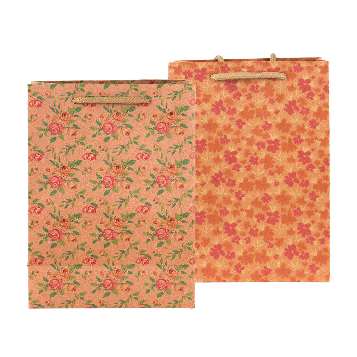 Bolsas de Regalo, Diseño Floral, 2 pzas