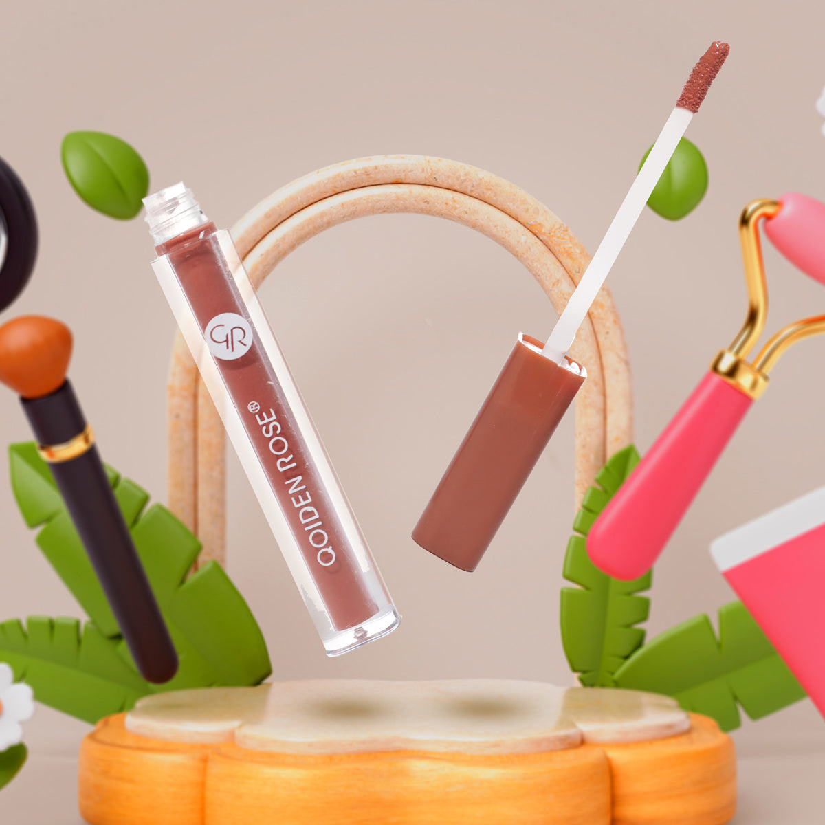 Labial Líquido Mate, Qoiden Rose, Nude Claro