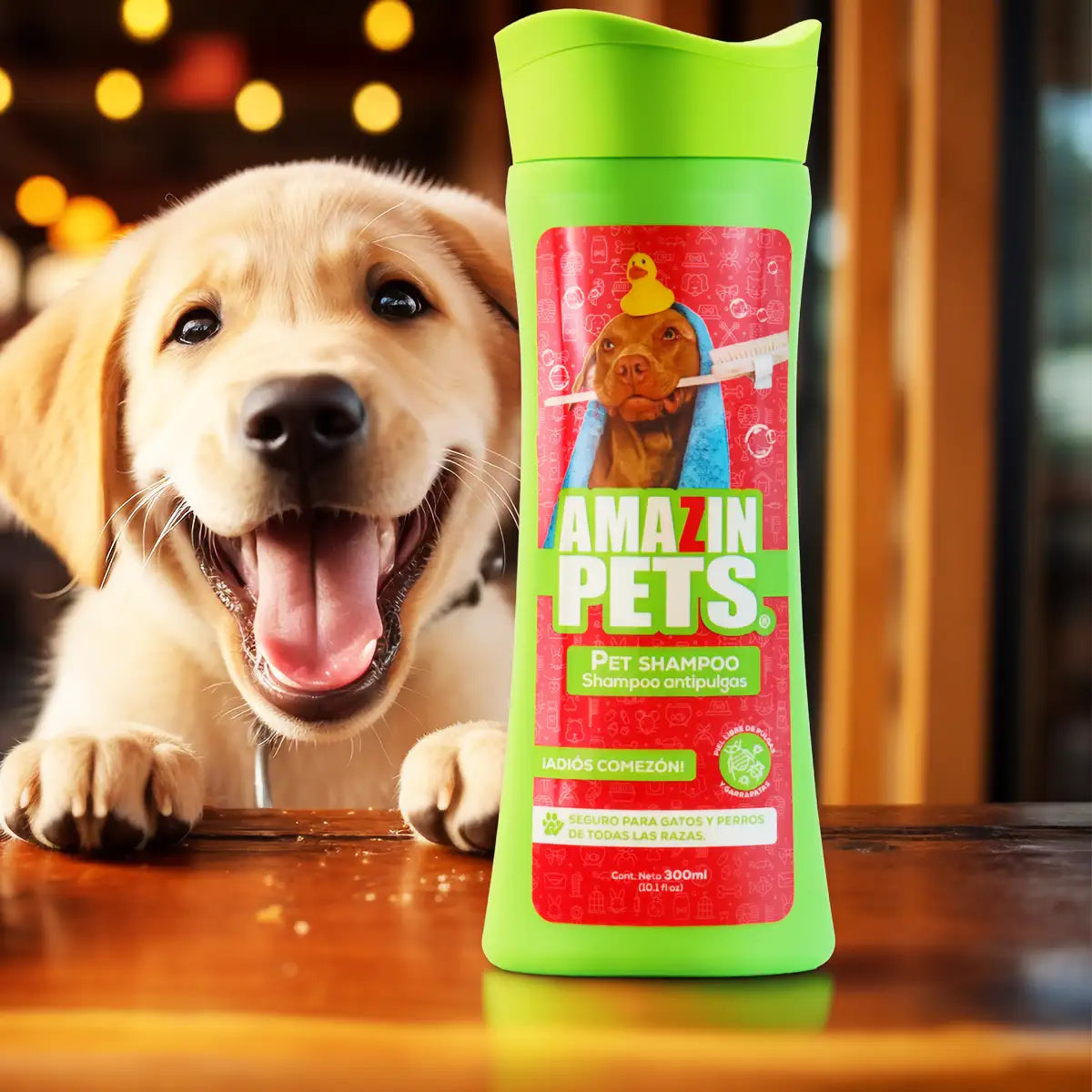 Shampoo Antipulgas para Mascotas, 300 ml
