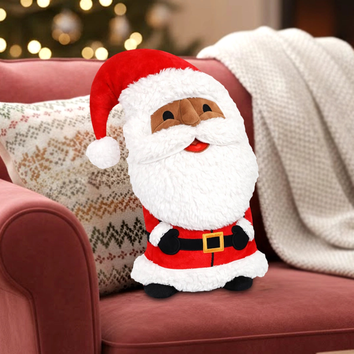 Almohada de Felpa Navideña, Santa