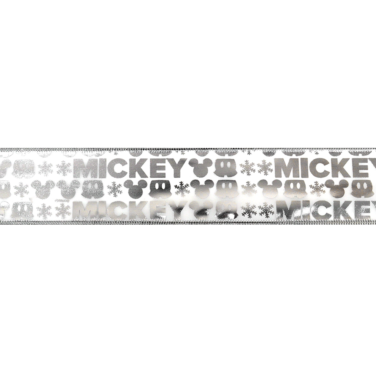 Listón Navideño, Diseño Mickey, Color Plata