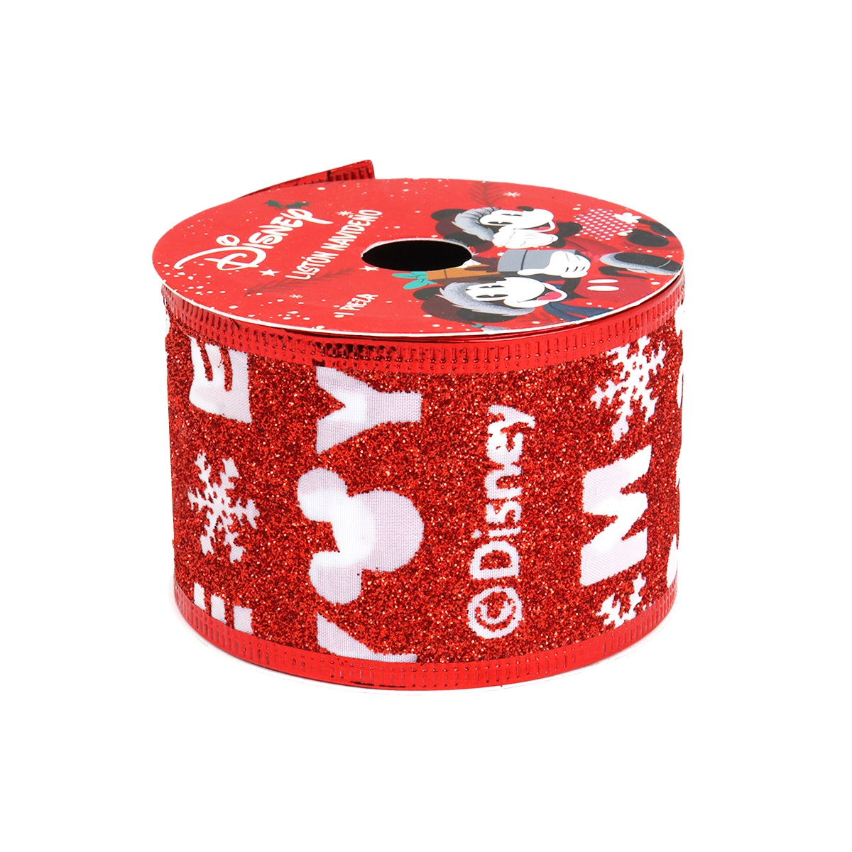 Listón Navideño, Mickey, Color Rojo