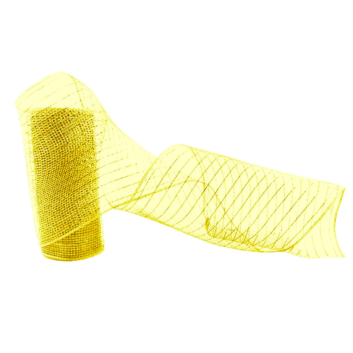 Listón Mesh Navideño, Color Amarillo