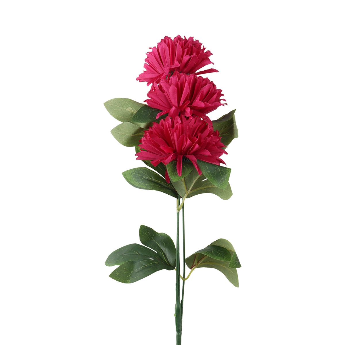 Crisantemo, 3 Flores Artificiales, Color Rosa