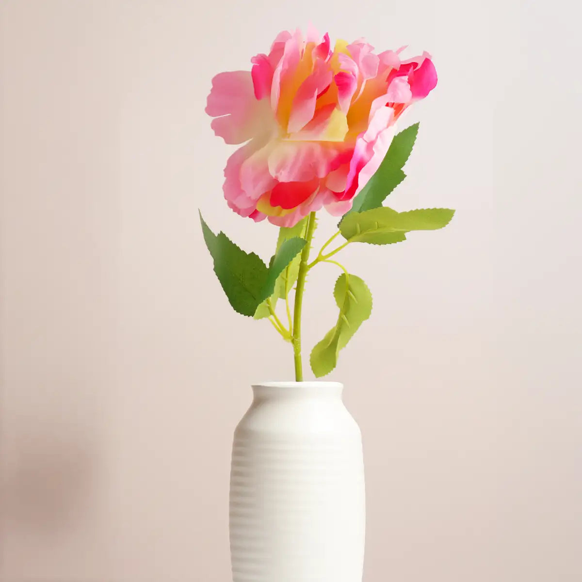 Peonía Artifical, Color Blanco y Rosa