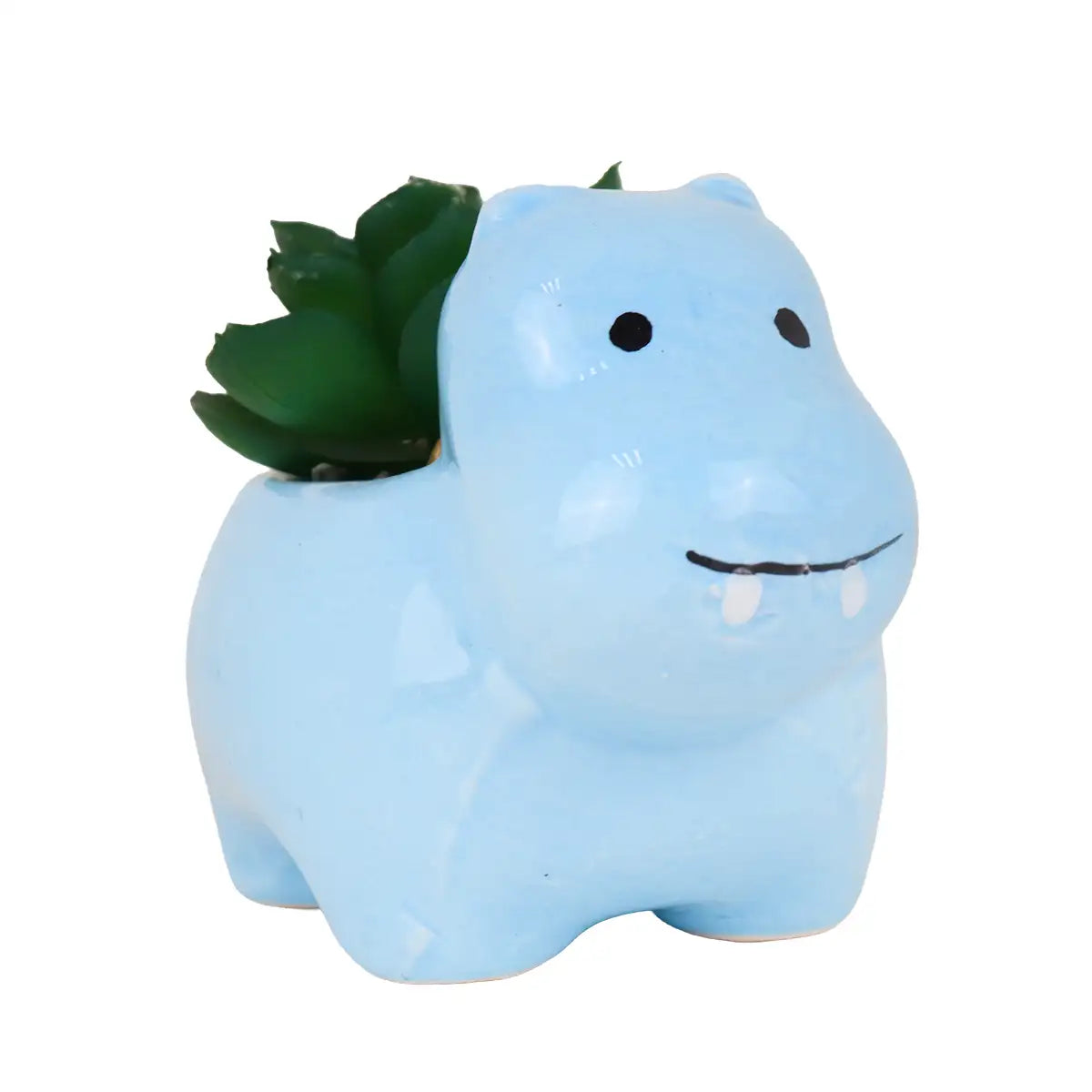 Maceta con Planta Artificial, Diseño Hipopotamo