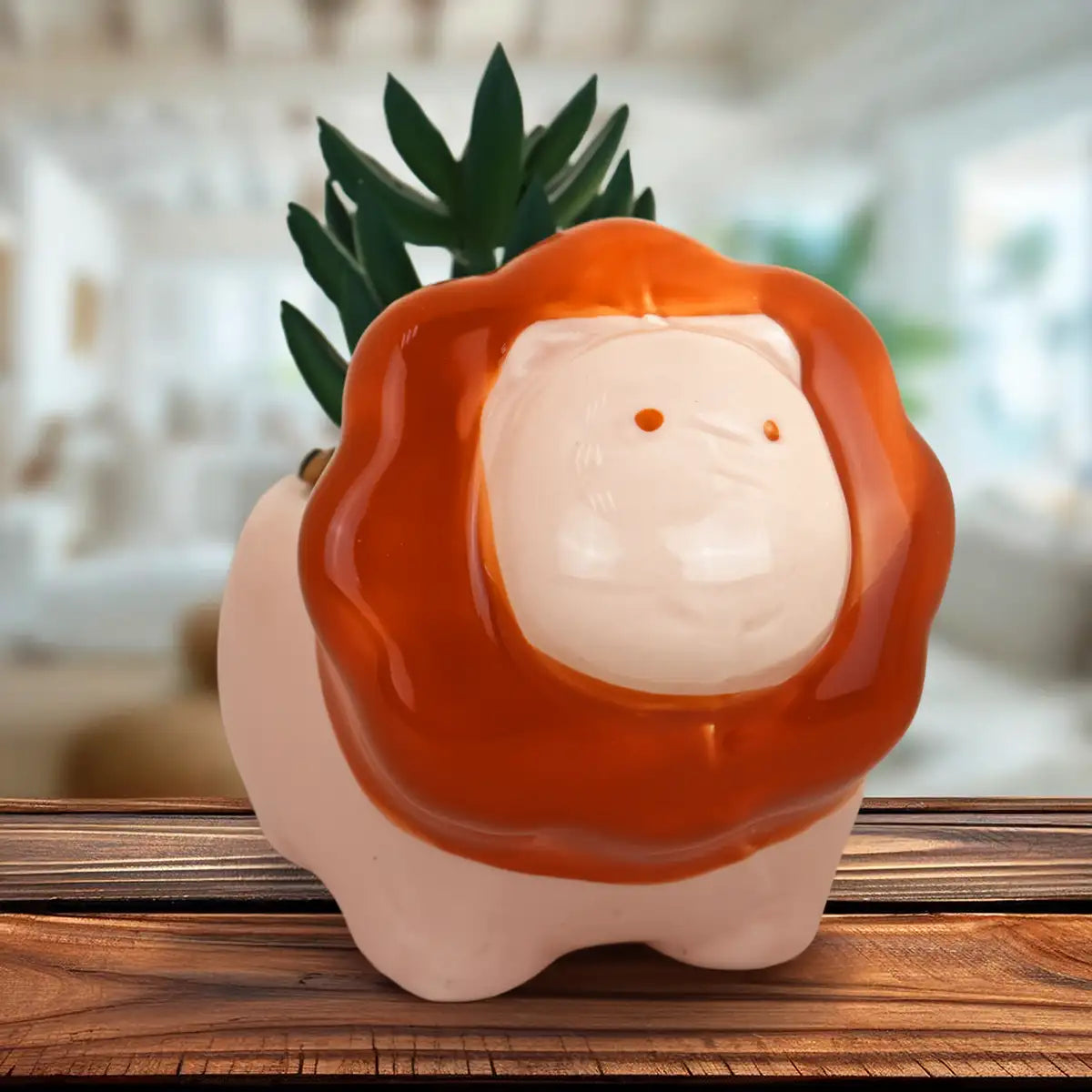 Maceta con Planta Artificial, Diseño León