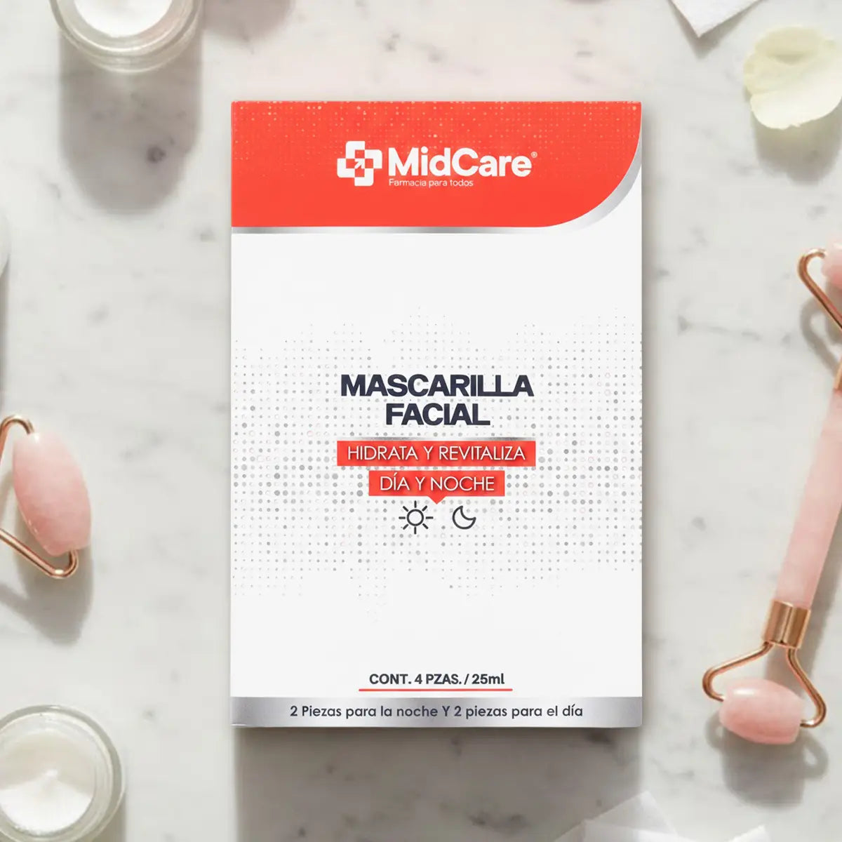 Mascarilla Facial, MidCare, 4 pzas