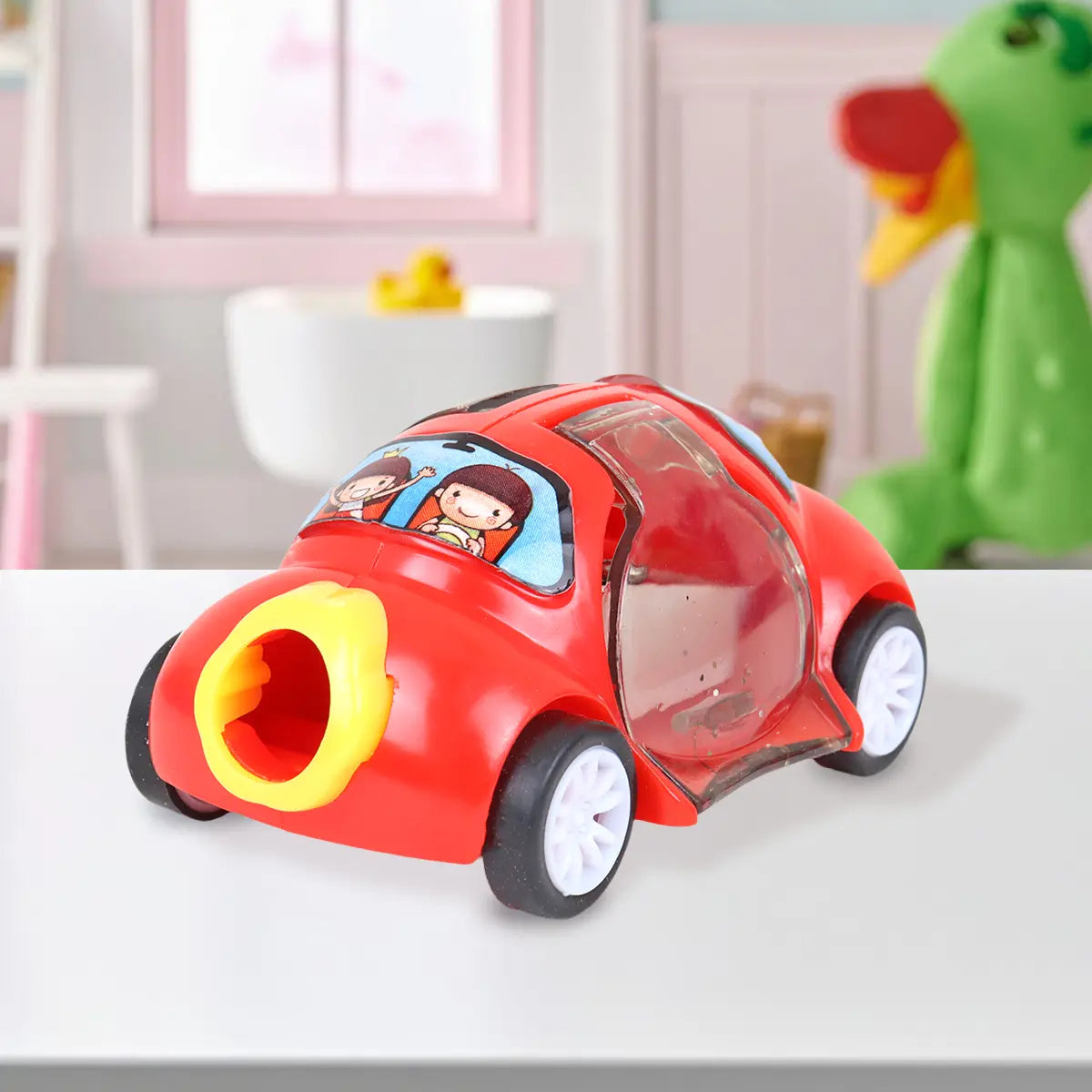 Cepillo Dental Infantil con Coche de Juguete, Cool Dent, Color Rojo