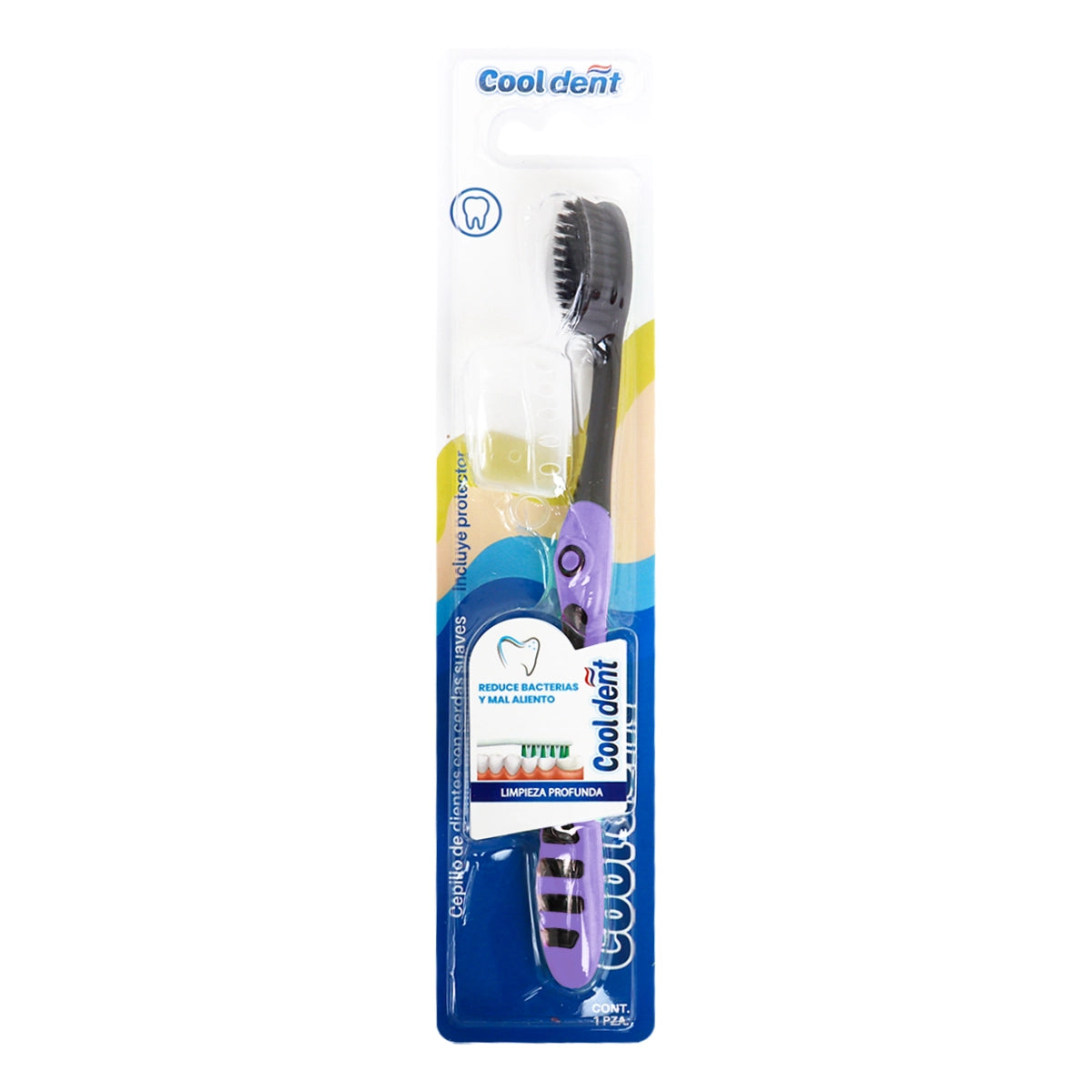 Cepillo de Dientes con Protector, Color Morado