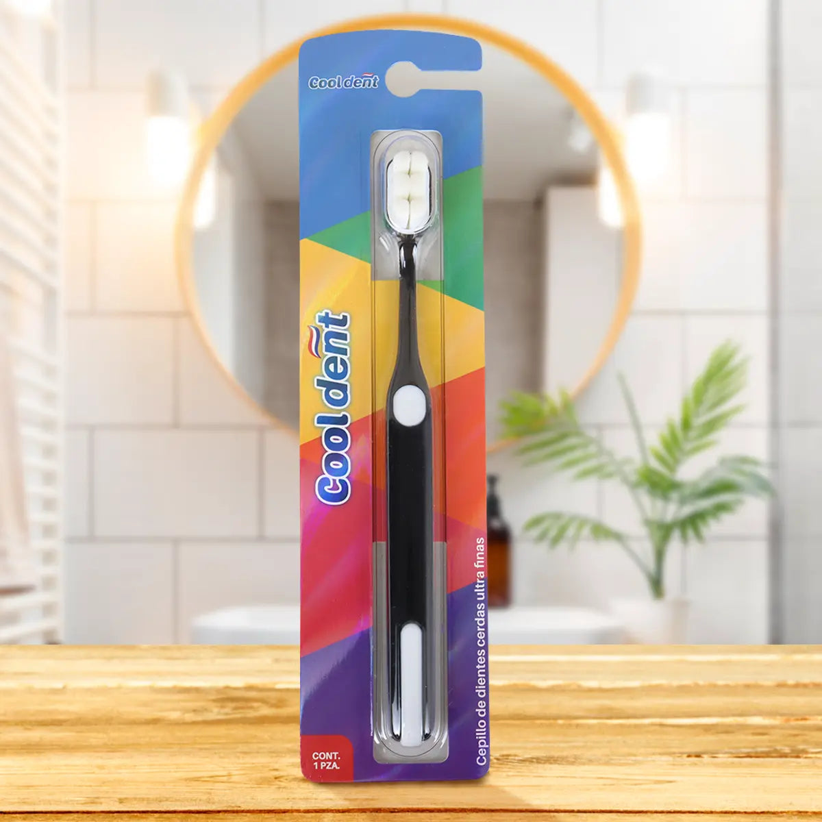 Cepillo Dental, Cerdas Ultra Finas, Color Negro