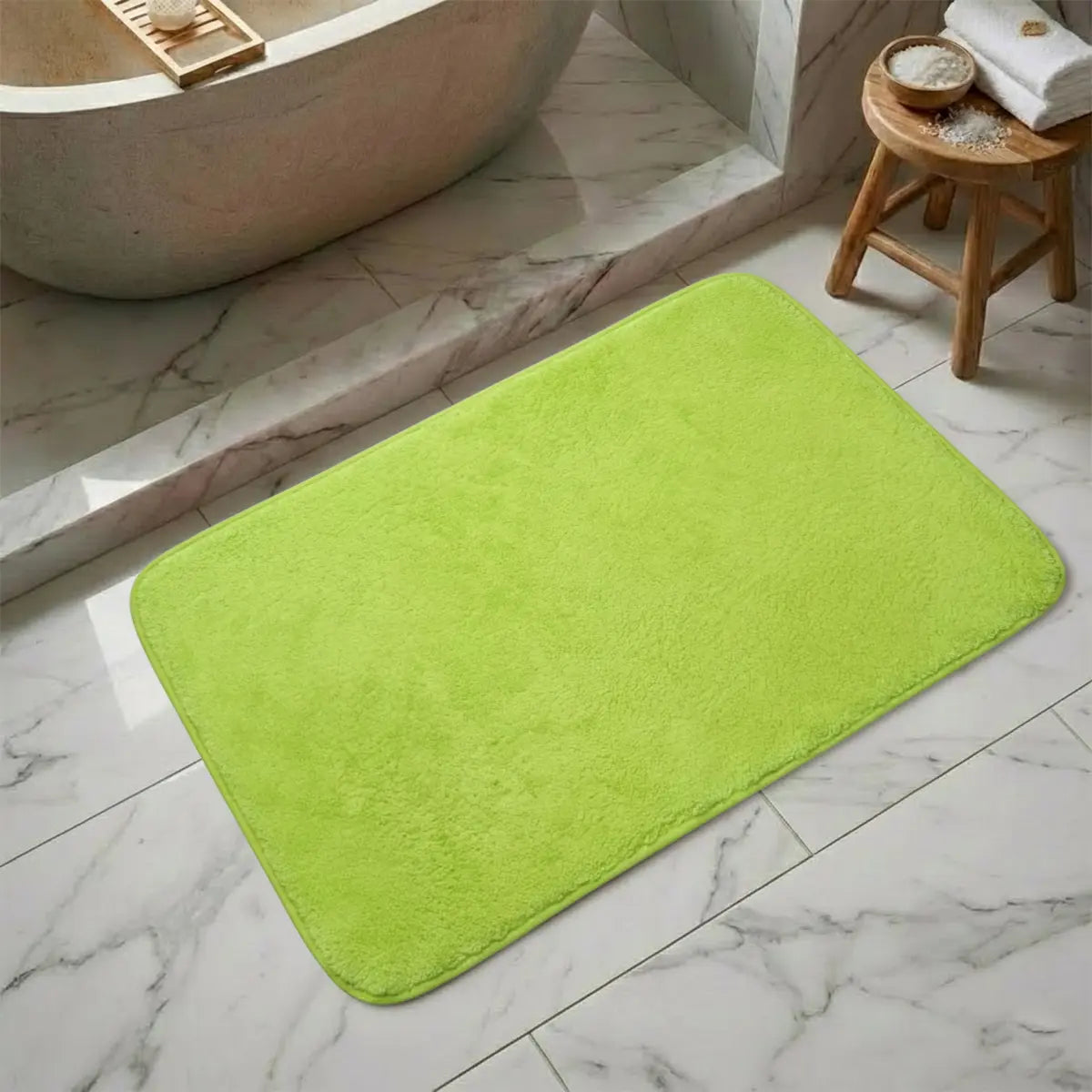 Tapete, Rectangular, Color Verde Limón